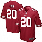 Nike Men & Women & Youth 49ers #20 Cox Red Team Color Game Jersey,baseball caps,new era cap wholesale,wholesale hats